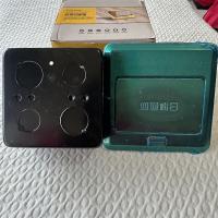 四通松日地面插座五孔黄铜