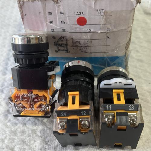 按钮开关LA38-11T 自锁 短 红