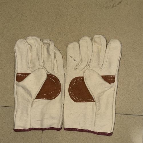 加厚双层电焊帆布手套