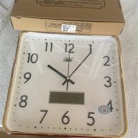 康巴赫石英钟镀金静音液显6912-1