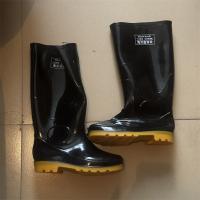 海洋鹿牌水鞋黑色长筒