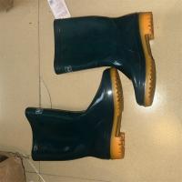 华鹿短筒绿色水鞋