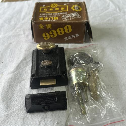 全铜9388弹子门锁