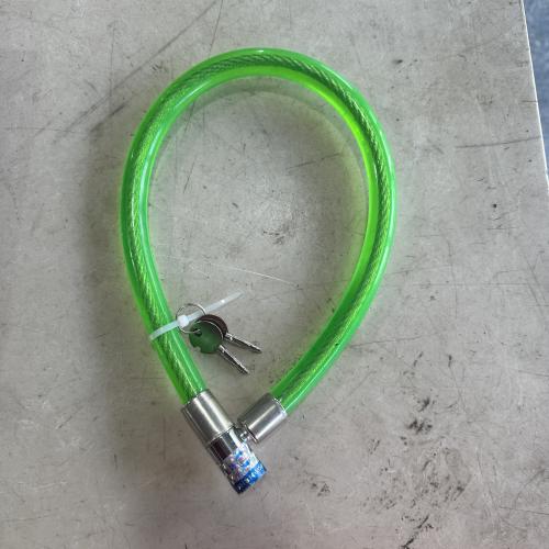 自行车锁钢丝锁绿色小