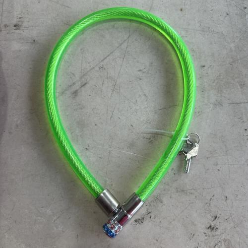 自行车锁钢丝锁绿色大