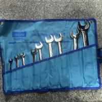 奇特8PCS公制CR-V镜面两用扳手蓝色布袋8-32mm