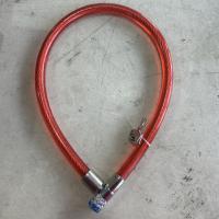 自行车锁钢丝锁红色大