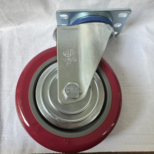 申字牌聚酯轮转向125*32红