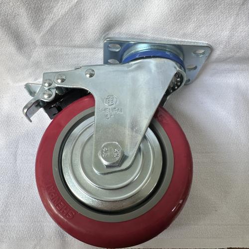 申字牌聚酯轮刹车125*32红