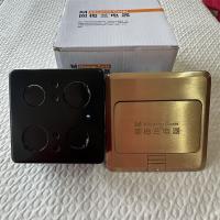 梅兰豪华地板插五孔黄铜D18